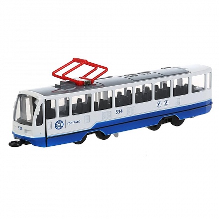 Машина Технопарк Трамвай 18,5см. инерц. свет+звук, металл. TRAM7140318SLBUWH - КупиМама в городе Череповец / kupimama.ru